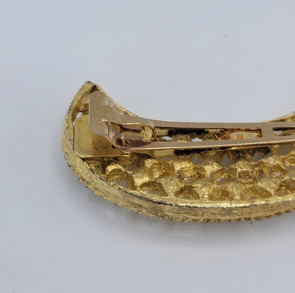 Lady Ellen Faux Pearl Pin Curl Hair Clip - 1960s Vintage Gold-Tone - Picture 5 of 9